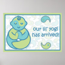 Yoga Speak Baby : Lil' Yogi Announcement Poster
