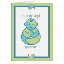 Yoga Speak Baby : Lil' Yogi Shower! Note Card