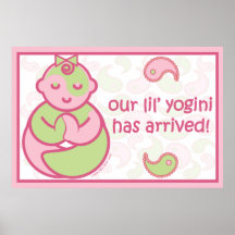 Yoga Speak Baby : Lil' Yogini Announcement Poster