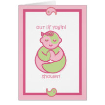 Yoga Speak Baby : Lil' Yogini Shower! Note Cards