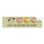 Yoga Speak Baby : May All Beings Be Free bumper stickers