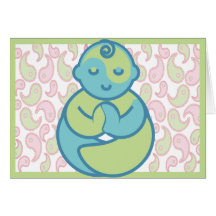 Yoga Speak Baby : Yoga Baby Blank Greeting Card