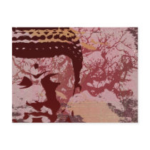 Yoga Speak : Buddha Tree Graphic Post Card