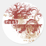 Yoga Speak : Red Root Chakra Round Sticker