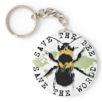 Yoga Speak : Save the Bee...Keychain