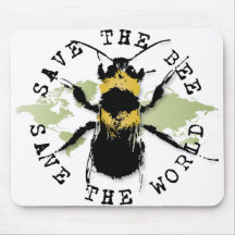 Yoga Speak : Save The Bee ... Save The World! Mouse Mat