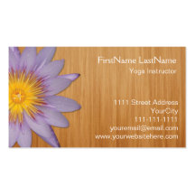 Yoga Studio Purple Flower Business Card
