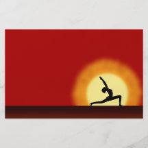 Yoga Sunrise Silhouette Flyers