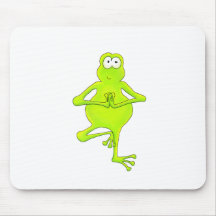 Yoga Tree Frog Mouse Pad