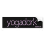 yogadork bumper sticker - black & pink