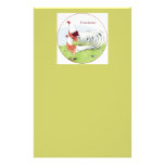 Yokohamas:  Red-shoulder Pair Custom Stationery