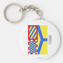 Yonne flag with name keychain