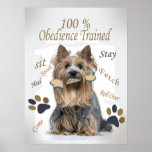 Yorkie 100 % Obedience Trained Poster