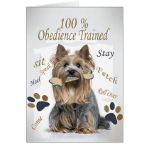 Yorkie 100 % Trained Unconditional Love Cards