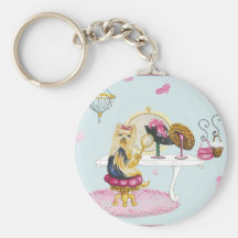 Yorkie Boudoir Keychains