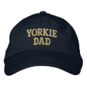 Yorkie DAD Yorkshire Terrier Gifts embroidered hats