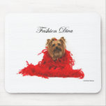 Yorkie Fashion Diva mousepads