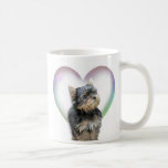 Yorkie Heart Basic White Mug