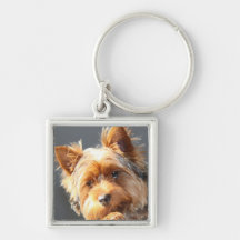 yorkie keychain