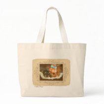 Yorkie Mama & Puppy Portrait Tote Bag
