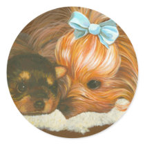 Yorkie Mama with Puppy