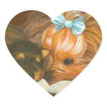 Yorkie Mama with Puppy