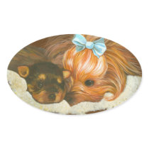 Yorkie Mama with Puppy