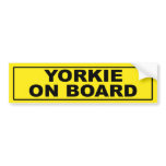 Yorkie on Board bumper stickers
