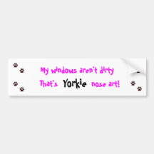 Yorkie or Yorkshire Terrier Bumper sticker
