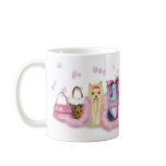 Yorkie Pink Feather Boa Coffee Cup Mug