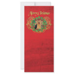 Yorkie Plaid n Holly Christmas Rack Cards rack cards