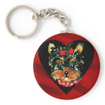 Yorkie Poo Valentine keychains