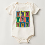 Yorkie Pop-Art Infant Creeper