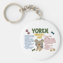 Yorkie Property Laws 4 Keychain