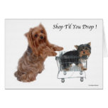 Yorkie Shop Til You Drop cards