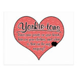 Yorkie-tonne Paw Prints Dog Humour Post Cards