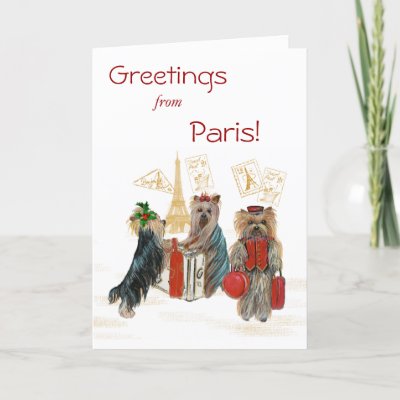 Eiffel Tower Pictures Christmas on Yorkie Travel Paris Eiffel Tower Christmas Card Zazzle Co Uk