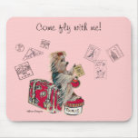 Yorkie Travelling Paris Mouse Pad