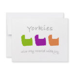 Yorkies Colour My World invitations