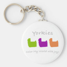 Yorkies Colour My World Key Chain