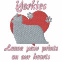 Yorkies Leave Paw Prints Embroidered Jacket embroidered shirts