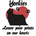 Yorkies Leave Paw Prints Embroidered Polo Shirt embroidered shirts