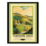 Yorkshire Dales Travel Poster Postcard