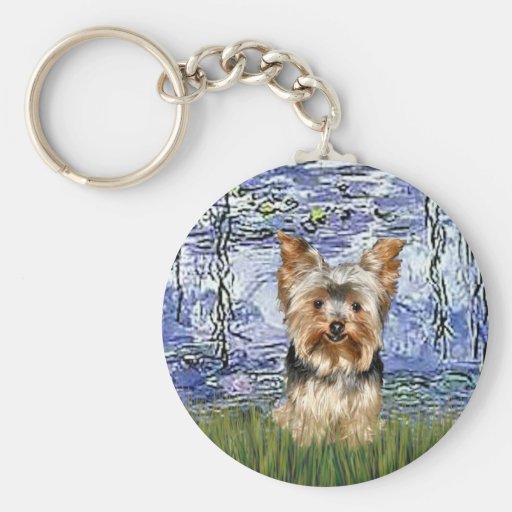 Yorkshire Terrier 17 - Lilies 6 Keychains