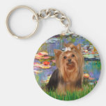 Yorkshire Terrier 7 - Lilies 2 Key Chain