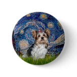 Yorkshire Terrier (Biewer) - Starry Night buttons