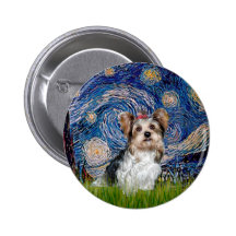 Yorkshire Terrier (Biewer) - Starry Night Buttons