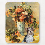 Yorkshire Terrier (Biewer) -Vase of Flowers mousepads