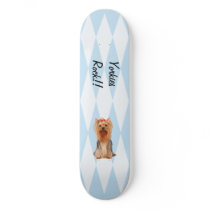 Yorkshire Terrier - Blue w/ White Diamond Design
