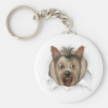 Yorkshire Terrier Busting Out Key Chains